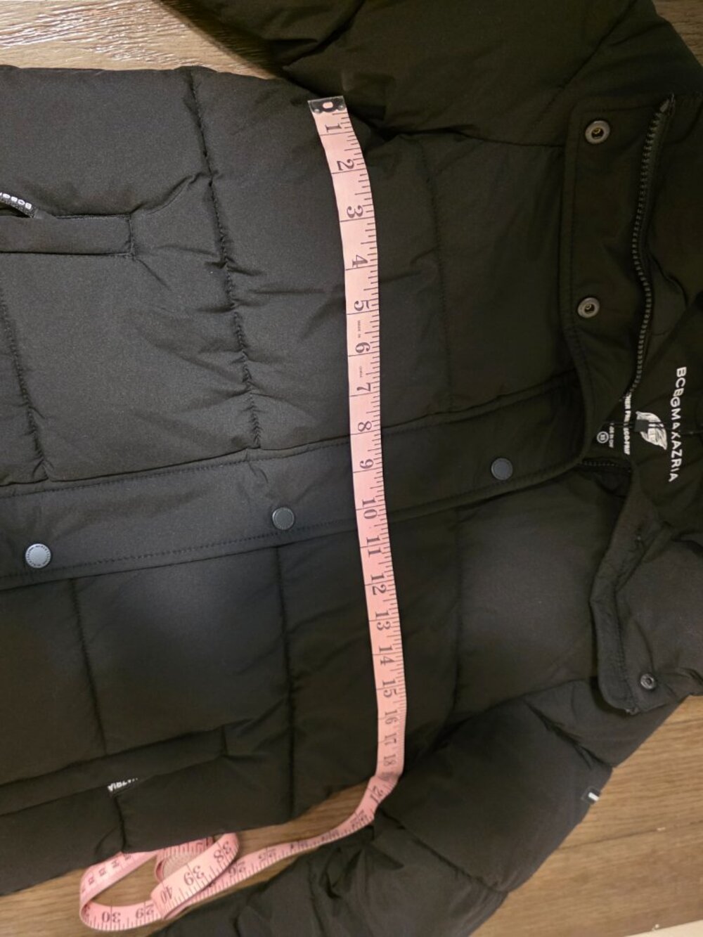 BCBGMAXAZRIA Hooded Collared Puffer Coat NWT Black XS Quilted Winter Jacket - Picture 5 of 16
